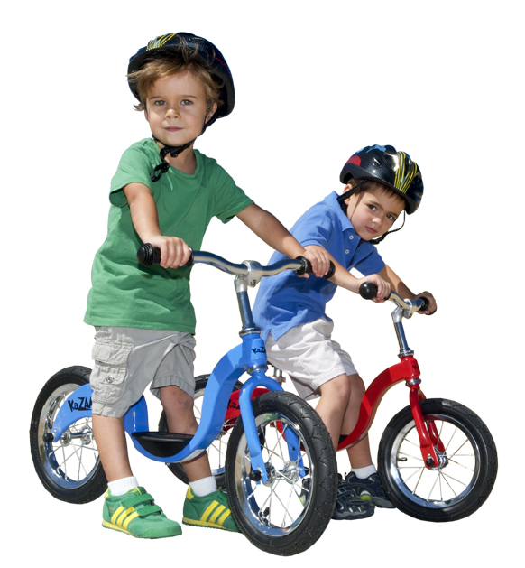 boys on Kazam balance bike